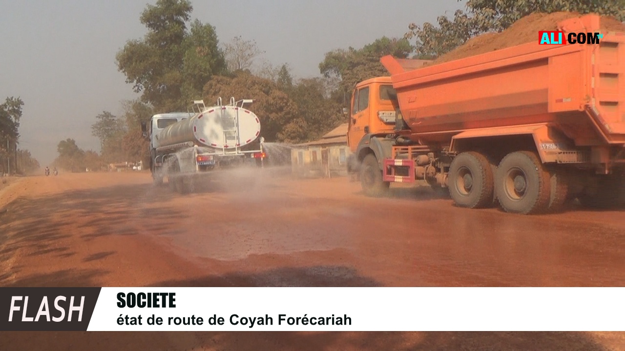 Société : Poussière et Dos d&rsquo;ânes source d&rsquo;accidents sur la nationale Coyah-Forécariah