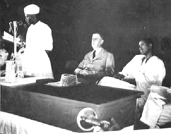 La date du 25 Août 1958, Discours du président du conseil français, Charles de Gaulle en Guinée à l&rsquo;approche du référendum
