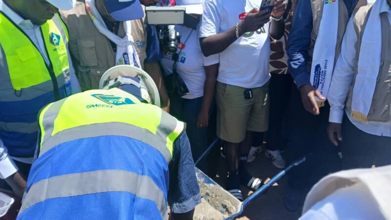 Boffa lance les travaux du stade préfectoral de 1500 places
